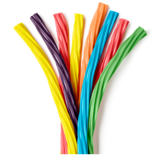 121 twizzlers - rainbow candy straws